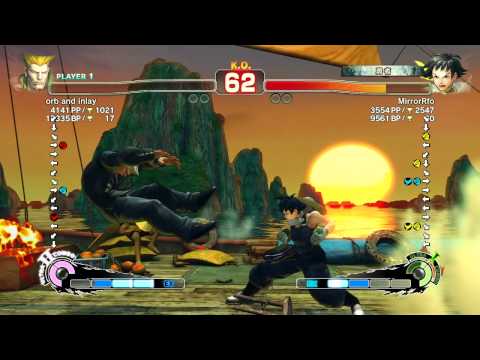 orb and inlay (Guile) vs MirrorRfo (Makoto) - SSF4 AE 2012 Ranked