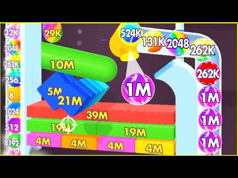 Bounce Merge | bounce and collect in bounce Merge 2048 Blob Merge 2048, 4096,8192....1M #Bouncemerge