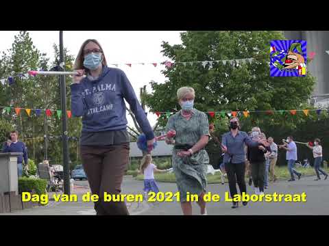 Dag van de buren 2021 in de Laborstraat in Oilsjt