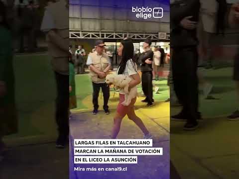 Largas filas en Talcahuano marcan la mañana de votación en el Liceo La Asunción
