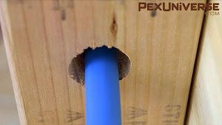 Drilling holes for Pex installation