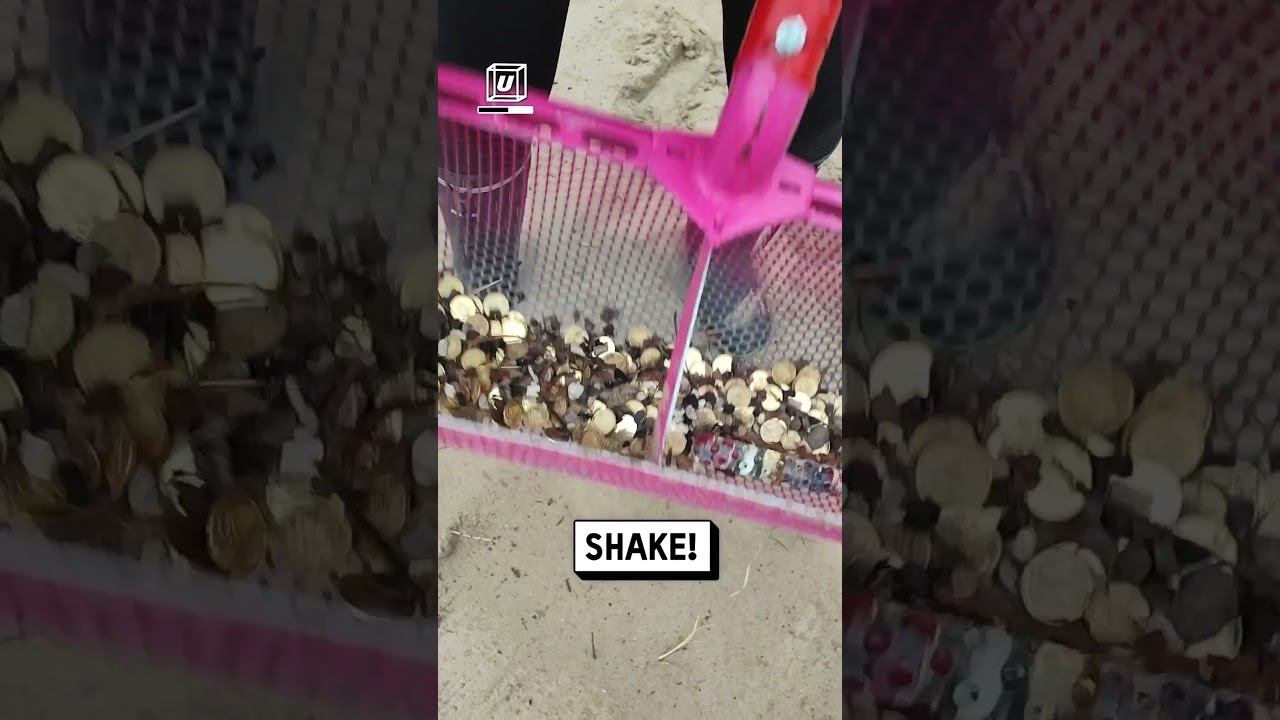 Beach cleanup finds piles of coins 🪙🏖️😲                 🎥: Viralhog