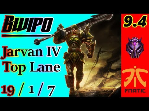 Bwipo as Jarvan IV Top Lane | S9 Patch 9.4 | EUW Master | Full Gameplay