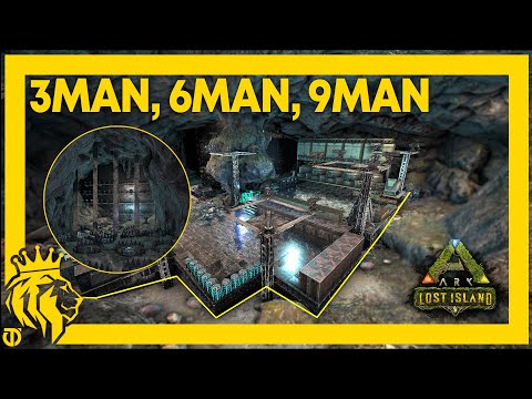 TOP 3 Underwater CAVES W/ FULL Base Designs on Lost Island! | ARK: Survival Evolved