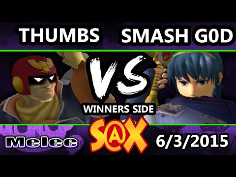 S@X - ThumbsWayUp (Captain Falcon) Vs. VGz | Smash God (Marth) SSBM Tournament - Smash Melee