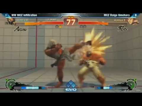 EVO 2012 SSF4 AE 2012 WW MCZ Infiltration vs MCZ Daigo Umehara