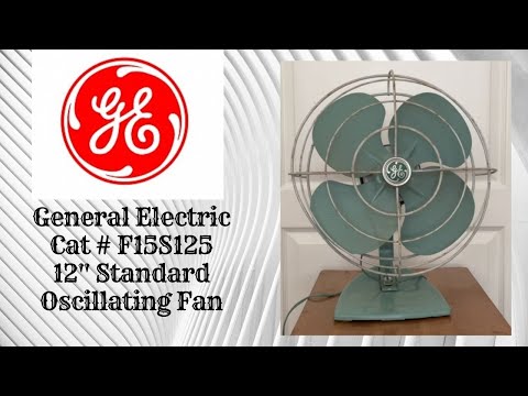 Vintage 1950's GE 12" Standard Oscillating Table Fan