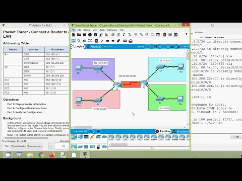 10.3.4 Packet Tracer - Connect a Router to a LAN