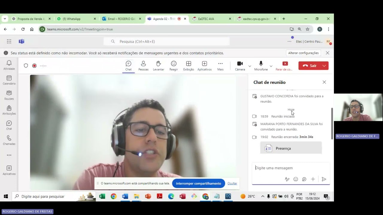 Agenda 02  TI III  Funções 15 08 2024 Encontro Síncrono