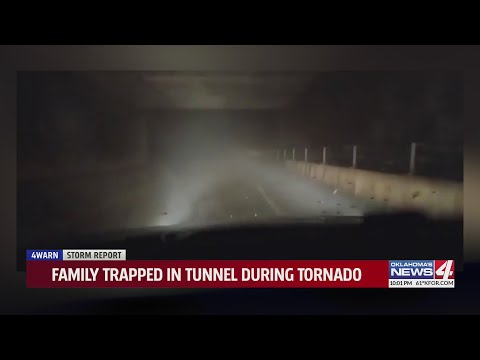 Video shows family hiding in tunnel when Shawnee tornado hit