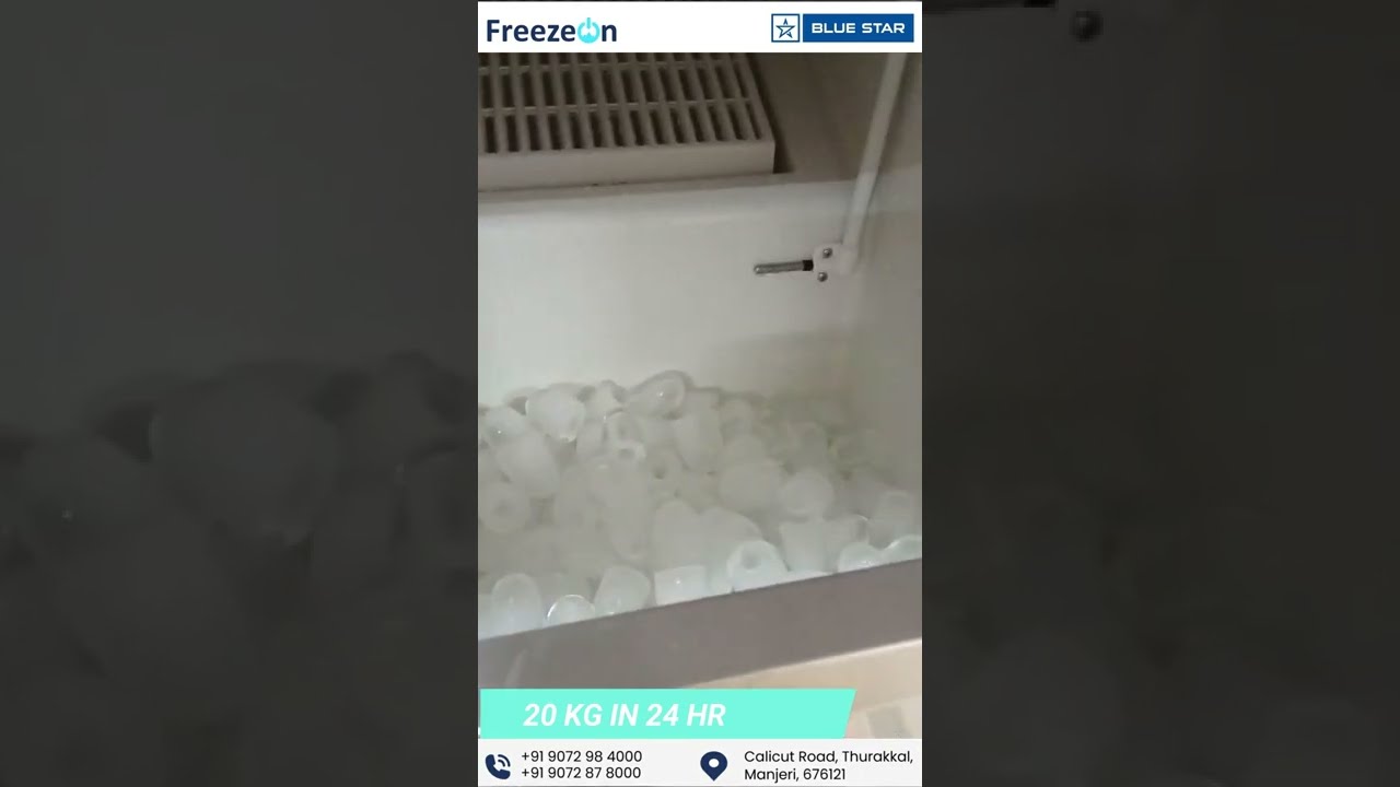 Watch video BLUE STAR 20 KG ICE MAKING MACHINE WORKING Now BLUE STAR 20 KG ICE MAKING MACHINE WORKING