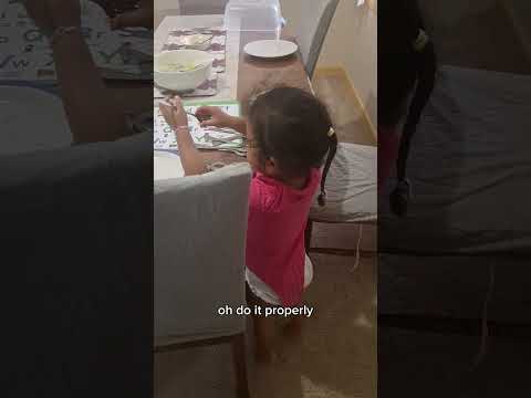 Arabella helping the table set up #familychannel