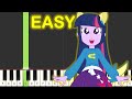 My Little Pony Helping Twilight Win The Crown Cafeteria Song Piano Tutorial