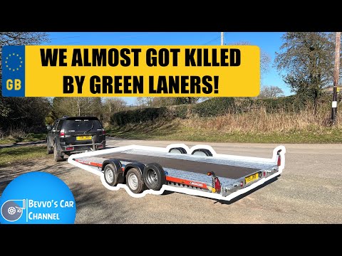 COLLECTING MY BRAND NEW BRIAN JAMES CAR TRANSPORTER TRAILER