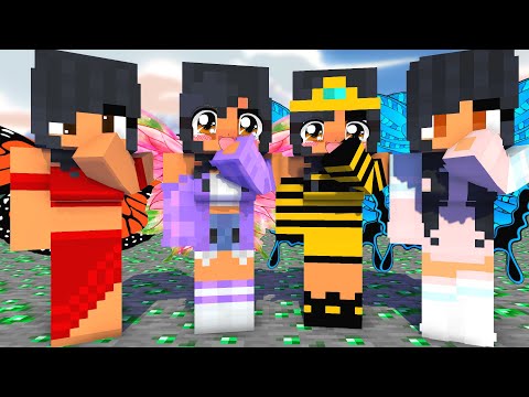 MONSTER SCHOOL:SKIRRI DANCE APHMAU BUTTERFLY SISTERS - MINECRAFT ANIMATION
