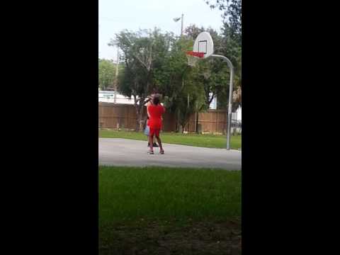 My basketball player..in the red!! Trying to learn the game🙏🏾🙏🏾🙏🏾