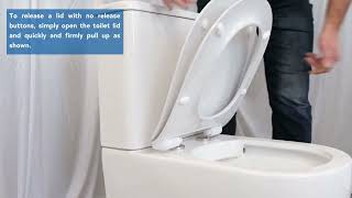 How to release 3 different types of toilet seats.