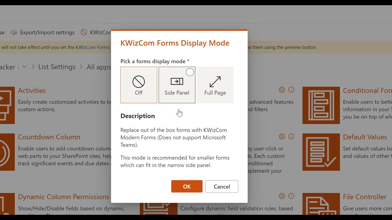 SharePoint Modern Forms Display Mode