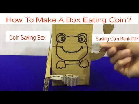 How To Make Box Eating Coin? Make Robot Piggy Bank at Home. Saving Coin Bank DIY.