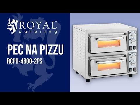 video - Pec na pizzu - 2 komory - 4 750 W - Ø 40 cm - žáruvzdorný kámen - Royal Catering