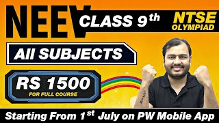 NEEV - Complete CLASS 9TH + NTSE & Olympiad Preparation | Watch with Your Parents | Join on PW App