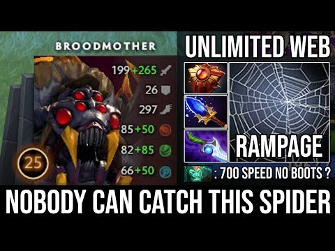 WTF + 700 Speed Broodmother with New Scepter = Unlimited Web Crazy Rampage by Top Immortal DotA 2