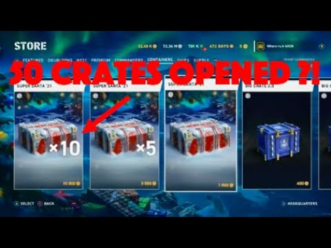 50 SUPER SANTA CRATES OPENED?! You wont believe what I got (Plus first look at the new update)