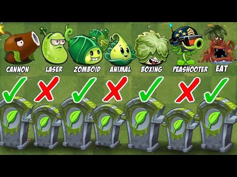 All Plants *3 POWER-UP vs Arena Gravestone - Who Will Win? - Pvz 2 Challenge