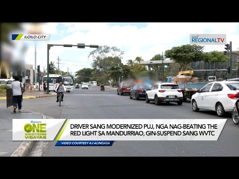 One Western Visayas: Driver sang modernized PUJ nga nag-beating the red light sa Mandurriao