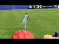 Jacob deGrom #48 warm-up throws before pitching for Syracuse New York Mets July 27, 2022