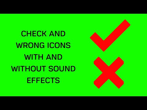 ANIMATED CHECK AND INCORRECT BUTTON GREEN SCREEN | WITH AND WITHOUT SOUND EFFECTS | NO COPYRIGHT