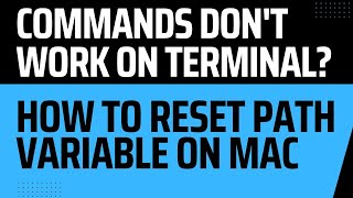 How to Reset Path Variable on Mac Terminal