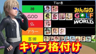 【みんゴルワールド】みんGOLキャラ格付け(前編)【みんなのGOLF World】