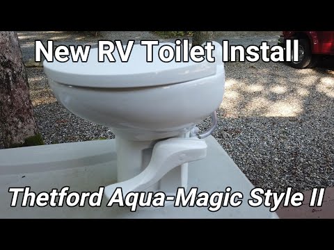 New RV Toilet Install - Thetford Aqua Magic Style II
