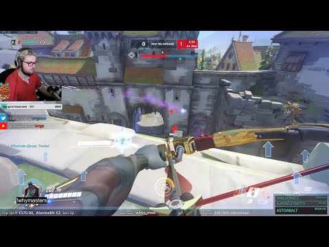 ARRGE INSANE HANZO! 30 ELIMS! POTG! [ OVERWATCH SEASON 24 TOP 500 ]