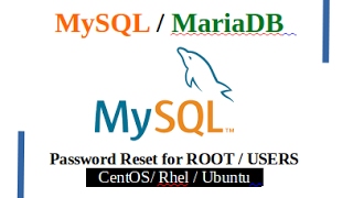 reset  mysql-mariadb root password in linux