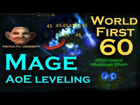 WoW Classic: Mage AoE leveling - World First 60 by JokerdTV