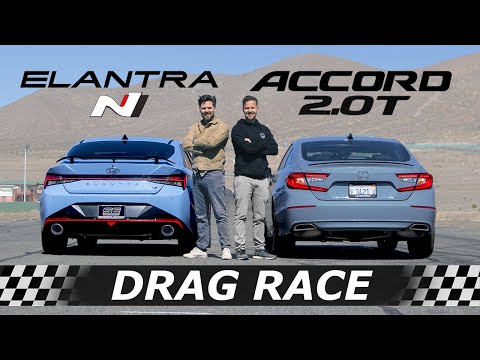 2022 Hyundai Elantra N vs Honda Accord 2.0T // DRAG & ROLL RACE