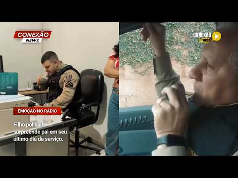 Vídeo: Filho policial surpreende pai em seu último dia de serviço.