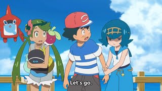 Ash getting the Alolan Girls Moments