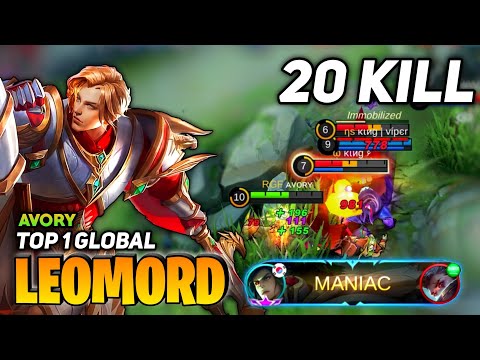 20 KILL! Rip SAVAGE! Leomord Destroy Meta Heroes [Top 1 Global Leomord] By Avory - Mobile Legend