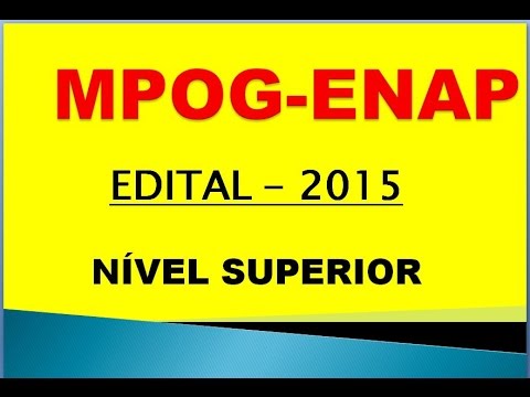 Edital MPOG ENAP 2015