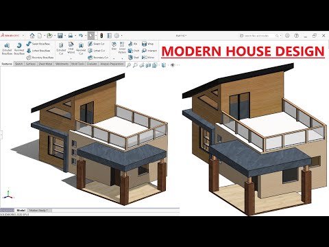 ✅Modern Home design in solidworks 2023
