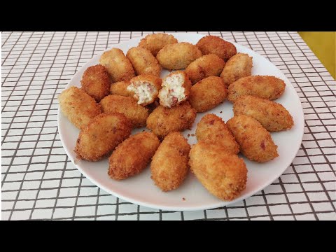 CROQUETAS DE JAMÓN IBÉRICO CASERAS, Fáciles y deliciosas😋
