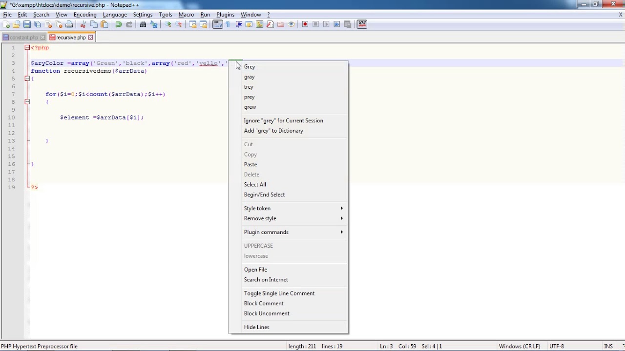 Recursive Function  php video 02