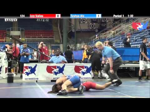 Fargo 2012 124 Round 1: Izzy Valles (California) vs. Teshya Alo (Hawaii)