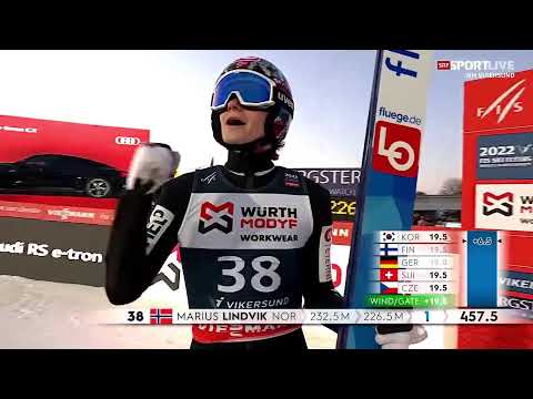 Skispringen: Einzel 1.&2. Durchgang - WM Vikersund 2022