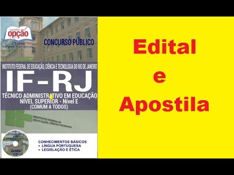 Apostila Edital Concurso IFRJ cargo técnico administrativo em educação nível superior (nível E)