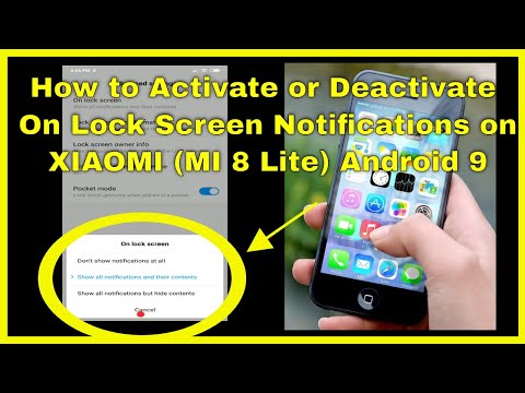 How to Activate or Deactivate on Lock Screen Notifications on a Xiaomi (Mi8 Lite) Phone?