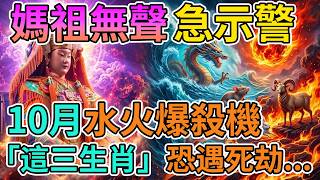 😱10月大難臨頭？媽祖急發無聲警告！這「三個生肖」恐面臨生死劫，做錯一步萬劫不復！#媽祖#白沙屯媽祖#2026預言#赤馬紅羊劫#十月大劫#生肖運勢